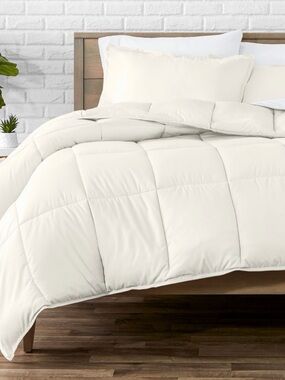 Bare Home UltraSoft Down Alternative Comforter Set – Twin/Twin XL – Cream
